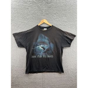 Discovery Channel Vintage Bonafide Big Mouth Great White Faded Black T-Shirt